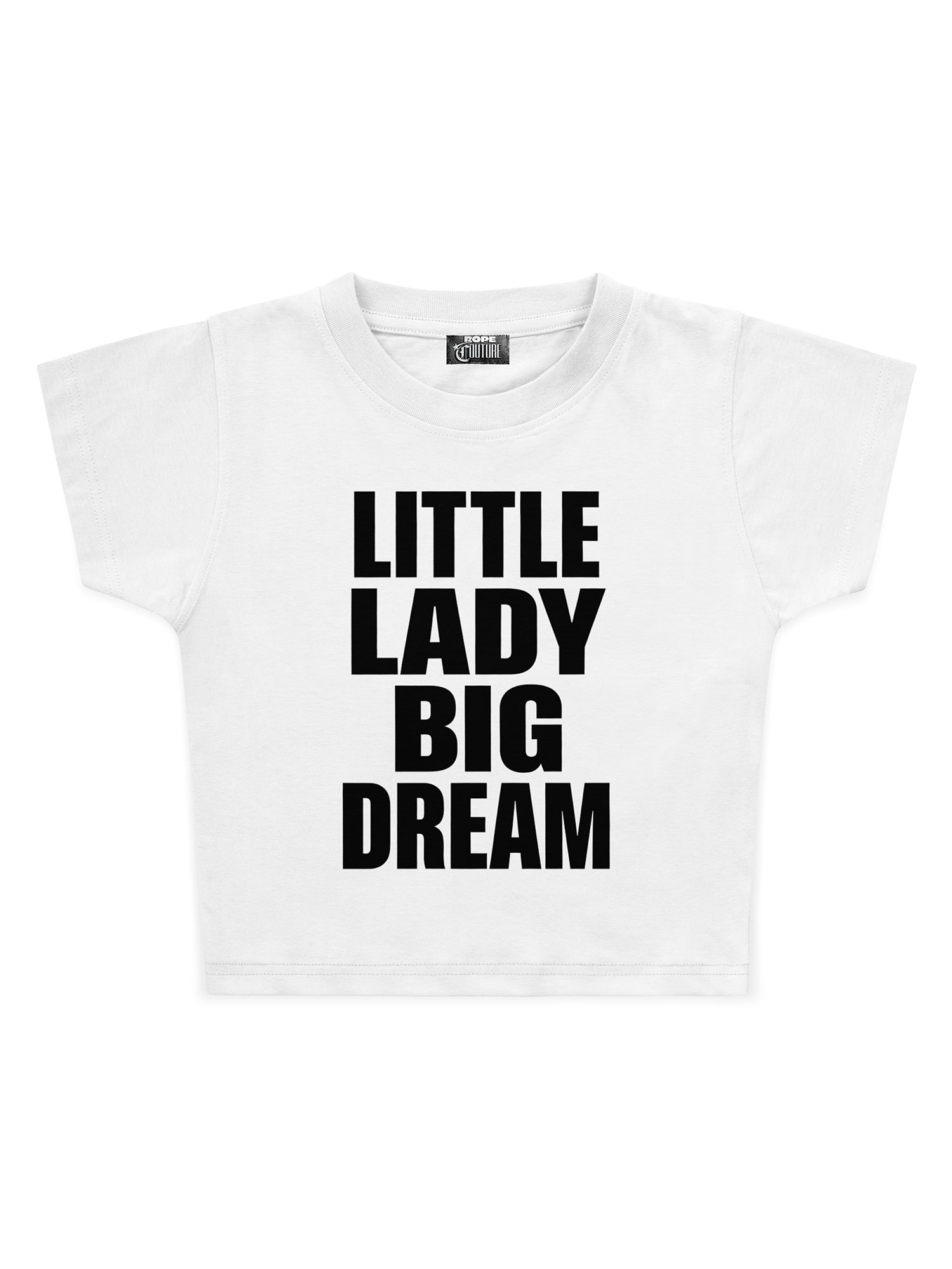 Little Lady Big Dream Baskılı Crop Baby Tee