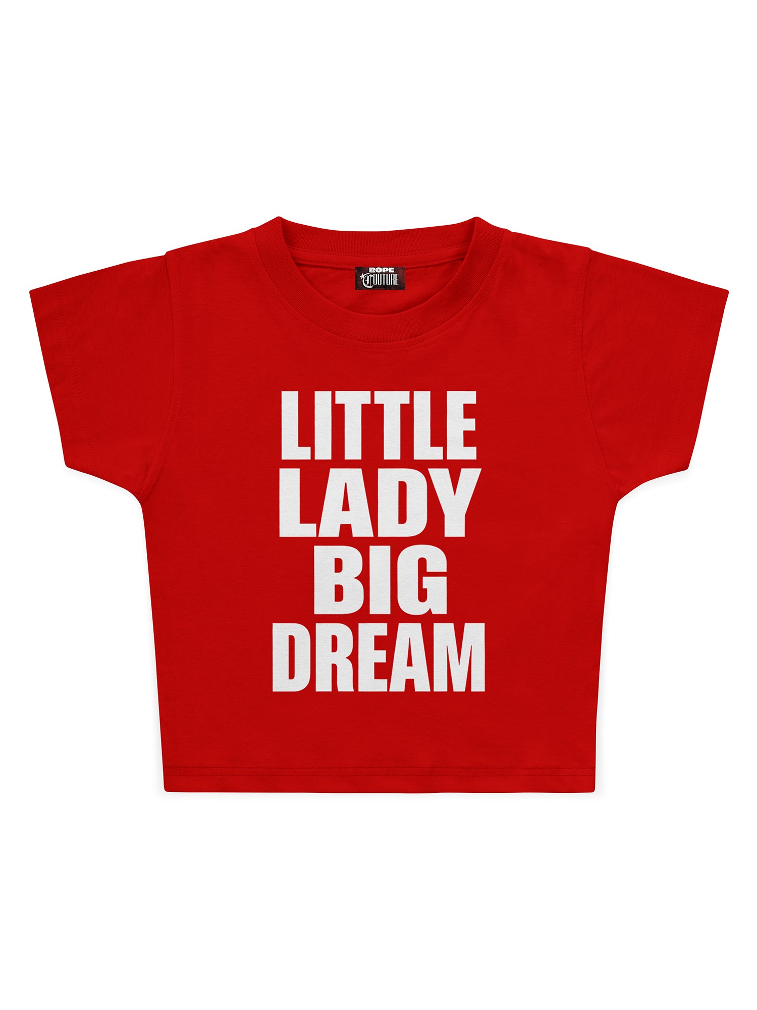 Little Lady Big Dream Baskılı Crop Baby Tee