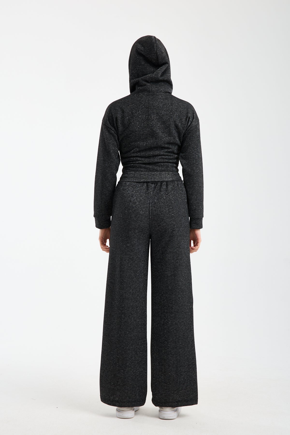 Kadın Simli Parıltılı Bol Paça Baggy Eşofman Altı